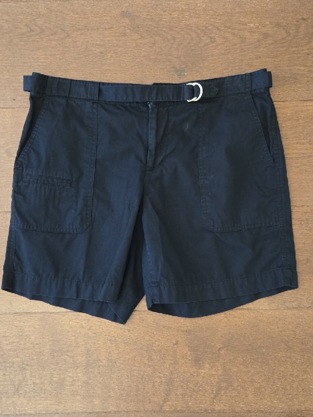 Ralph Lauren Black High-Rise Belted Bermuda Shorts